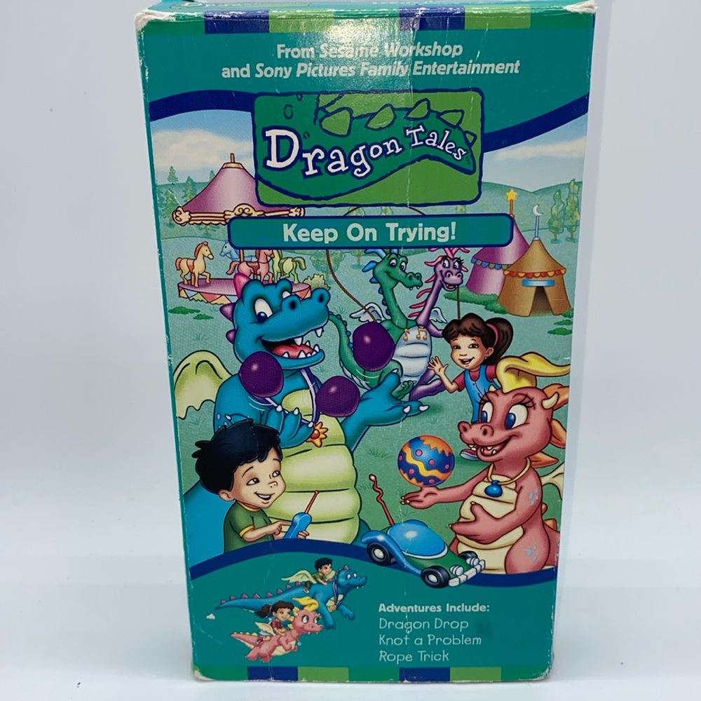 Dragon Tales: Keep On Trying! VHS Video Animated Children’s Vintage Y2K